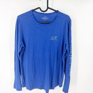 ✅ VINEYARD VINE WHALE BLUE LONG SLEEVE T-SHIRT SIZE SMALL